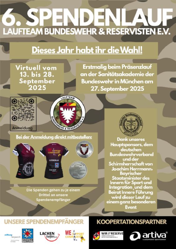 6. Spendenlauf Laufteam Bundeswehr und Reservisten